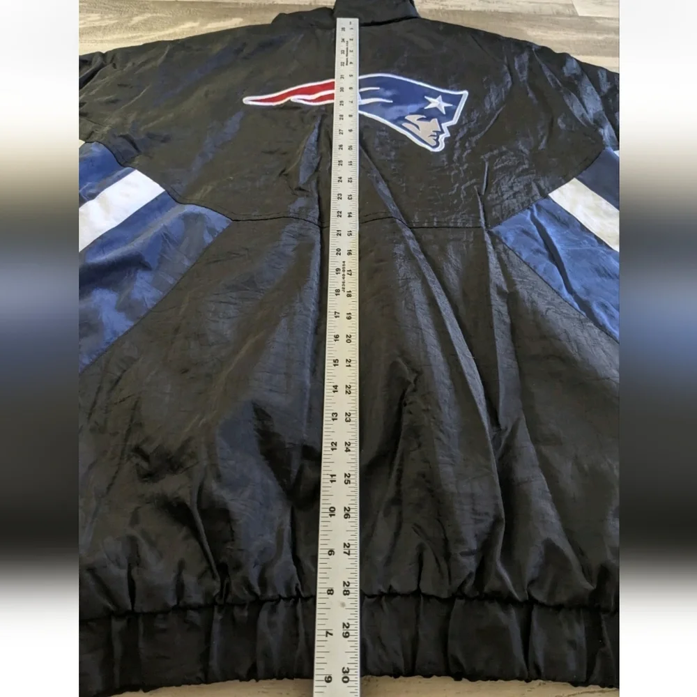 New England Patriots Starter NFL XL 1/2 Zip Puffer Pullover Jacket Excellent A+ - Picture 12 of 16
